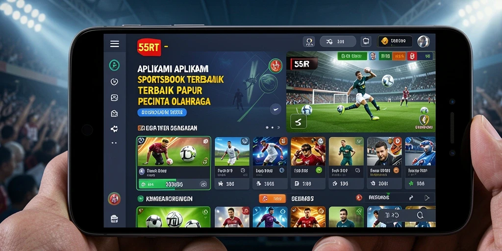 Screenshot utama 55RT menampilkan antarmuka taruhan olahraga yang menarik.