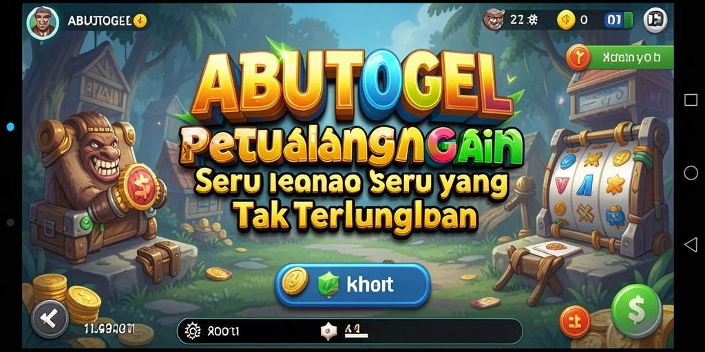 Tangkapan layar gameplay ABUTOGEL menampilkan petualangan yang seru.
