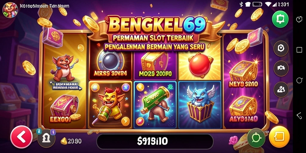 Screenshot utama BENGKEL69 menampilkan gameplay menarik permainan Slot.