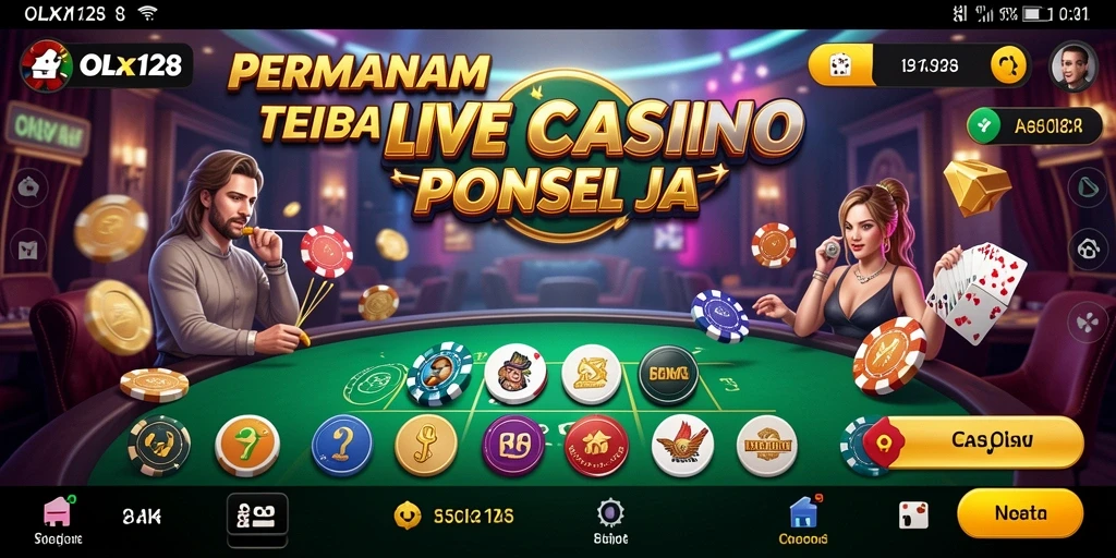 Tampilan gameplay Live Casino di OLX128 yang menarik dan interaktif.