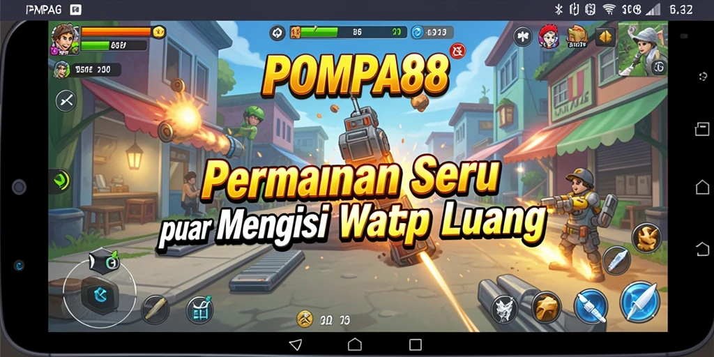 Tangkapan layar menunjukkan gameplay POMPA88 yang penuh warna dan ceria.
