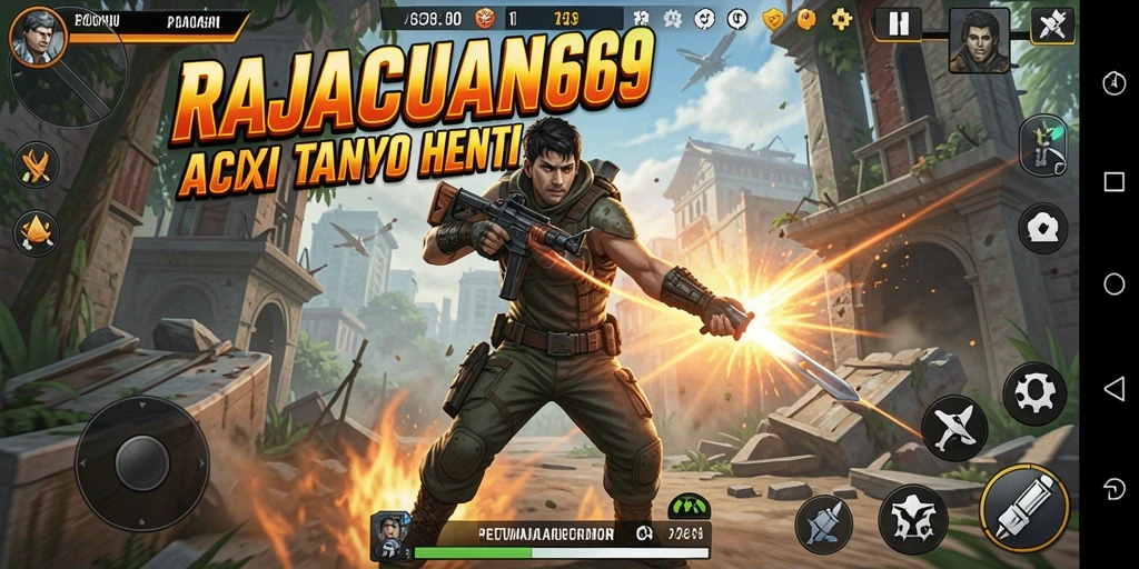 Tampilan gameplay seru dan mendebarkan dari RAJACUAN69.