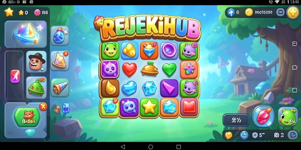 Screenshot utama menunjukkan gameplay seru dari REJEKIHUB.