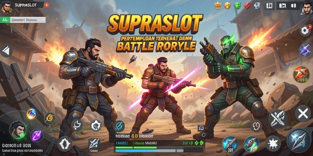 Tampilan mendebarkan dari gameplay SUPRASLOT dalam pertarungan Battle Royale.