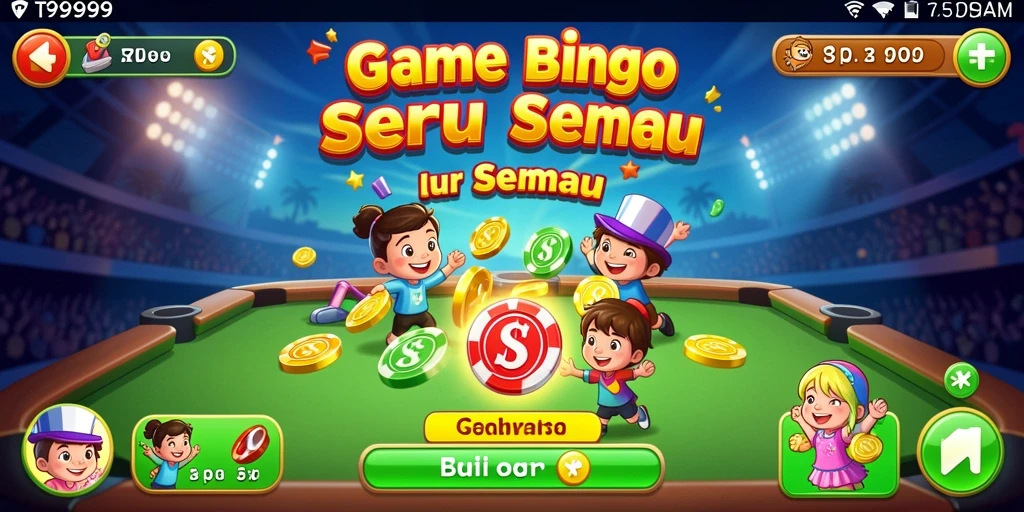 Screenshot T9999 menampilkan gameplay Bingo yang seru dan interaktif.