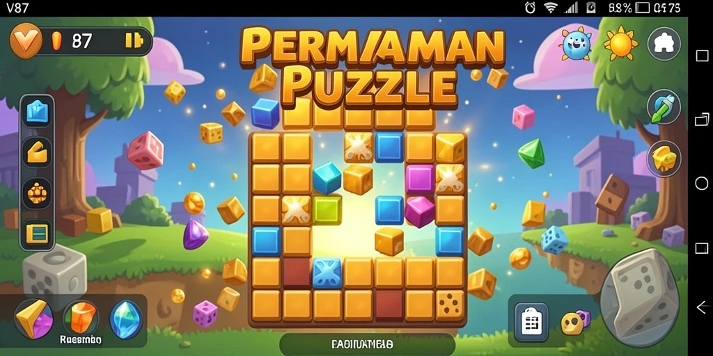 Gameplay V87 yang penuh warna dan menantang.