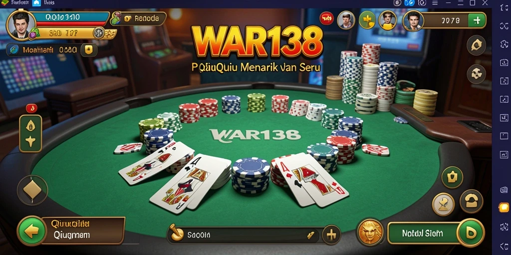 Screenshot menunjukkan gameplay seru dalam permainan QiuQiu.